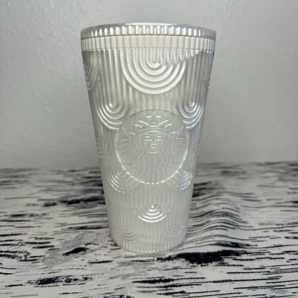 Starbucks Other - 2022 Starbucks Spring White Mermaid Scales Tumbler Cold Cup 16oz Grande No Straw